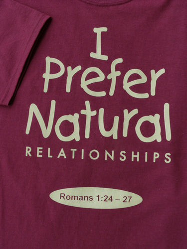 I Prefer Natural Relationships